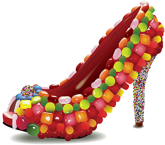 candy shoe illustration