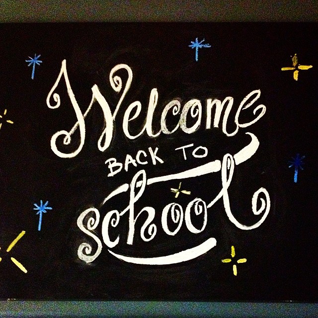 Welcome Back to School Chalkboard art