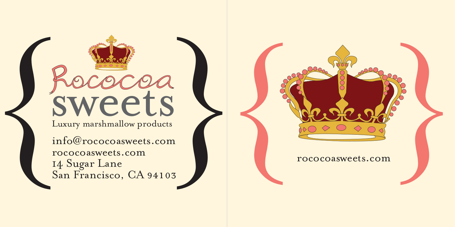Rococoa Sweets business Card