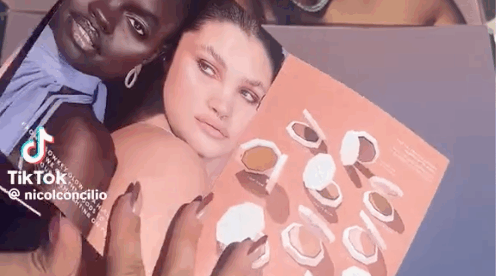 unboxing shot of demi-glow influencer box and insert